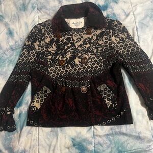 American Rag Black and Red Floral Jacket